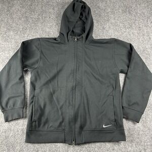Nike Yoga Dri-FIT Hoodie Mens Large Black Full Zip Athletic Sweatshirt